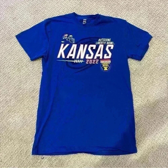 Kansas Jayhawks 2022 AutoZone Liberty bowl size Small color Blue - Picture 1 of 4